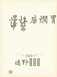 慢性糜烂胃炎 中医
