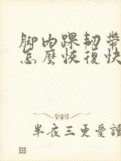 脚内踝韧带拉伤怎么恢复快封面