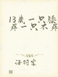 13岁一只膝盖疼一只不疼封面