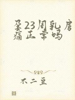 孕23周乳房胀痛正常吗封面