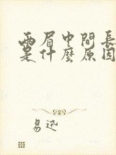 两眉中间长痘痘是什么原因