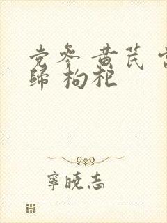 党参 黄芪 当归 枸杞