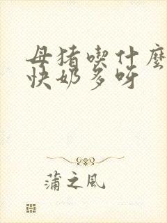 母猪吃什么下奶快奶多呀