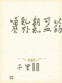 哺乳期可以吃什么补气血的