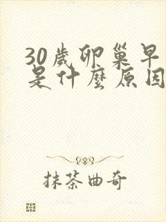 30岁卵巢早衰是什么原因导致的封面