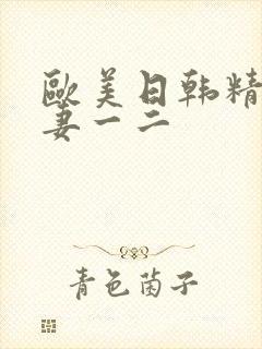 欧美日韩精品人妻一二