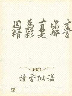 因为有你才变得精彩是哪首歌的歌词封面