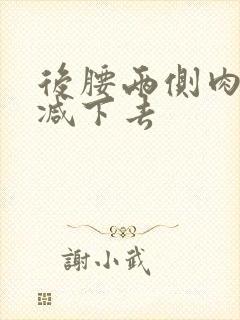 后腰两侧肉怎么减下去