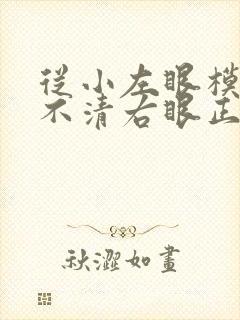 从小左眼模糊看不清右眼正常封面