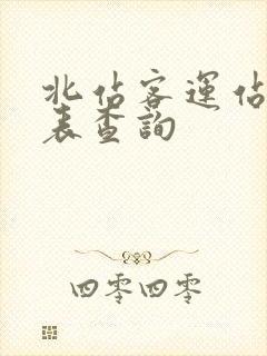 北站客运站时刻表查询