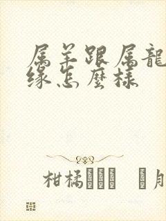 属羊跟属龙的姻缘怎么样
