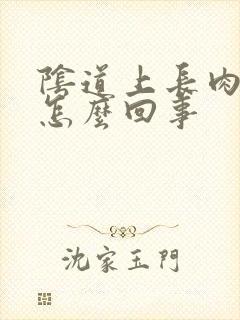 阴道上长肉刺是怎么回事