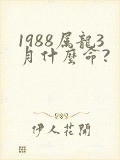 1988属龙3月什么命?