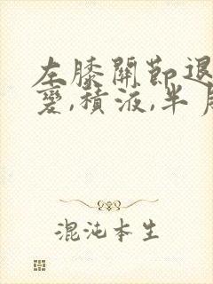 左膝关节退行性变,积液,半月板损伤