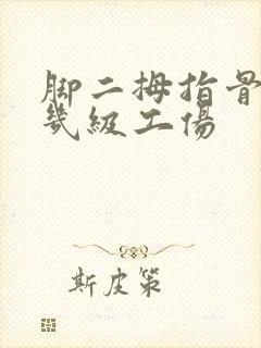 脚二拇指骨折算几级工伤