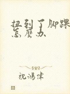 扭到了脚踝肿了怎么办封面