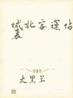 城北客运站时刻表