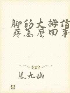 脚的大拇指骨头疼怎么回事封面