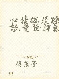 心情总烦躁,易怒,爱发脾气怎么办封面
