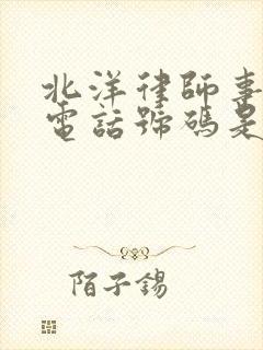 北洋律师事务所电话号码是多少?