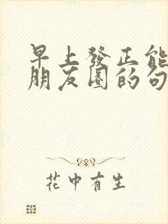 早上发正能量的朋友圈的句子封面