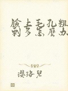 脸上毛孔粗大粉刺多怎么办