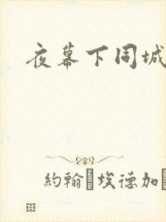 夜幕下同城网