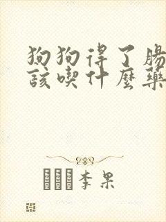 狗狗得了肠胃炎该吃什么药