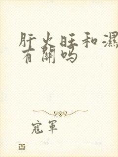 肝火旺和湿气重有关吗