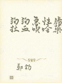 狗狗急性肠胃炎拉血吃啥药