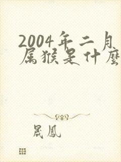 2004年二月属猴是什么命封面