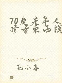 70岁老年人眼睛看东西模糊是怎么回事