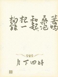 枸杞和桑葚山楂能一起泡吗封面