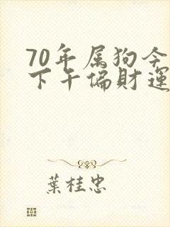 70年属狗今天下午偏财运