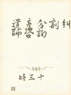 遗产分割纠纷律师咨询封面