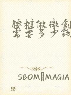 腰椎做微创手术需要多少钱封面