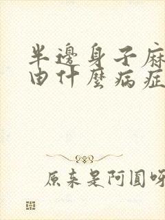 半边身子麻木是由什么病症引起的