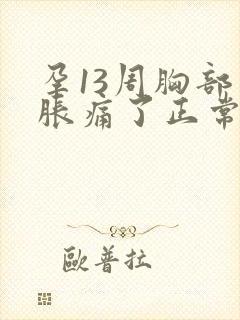 孕13周胸部不胀痛了正常吗封面