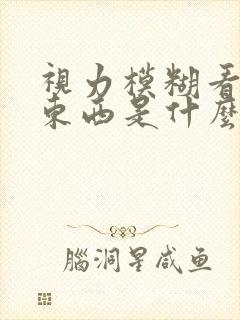 视力模糊看不清东西是什么原因