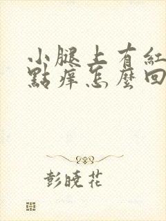 小腿上有红点有点痒怎么回事