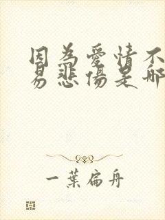 因为爱情不会轻易悲伤是哪首歌的歌词