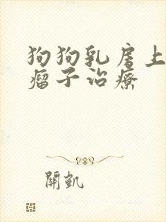 狗狗乳房上长大瘤子治疗