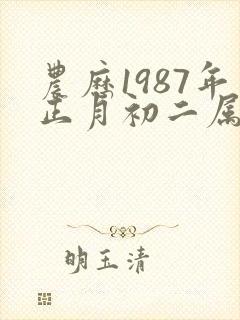 农历1987年正月初二属兔还是虎