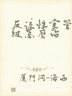 反流性食管炎b级怎么治