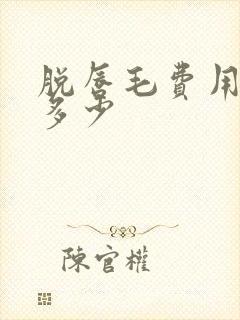 脱唇毛费用需要多少