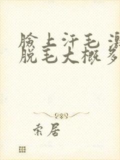 脸上汗毛 激光脱毛大概多少钱