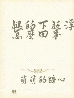 腿的下肢浮肿是怎么回事