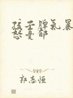 孩子脾气暴躁易怒忧郁