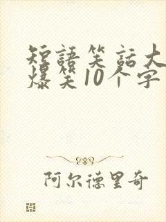 短语笑话大全 爆笑10个字封面