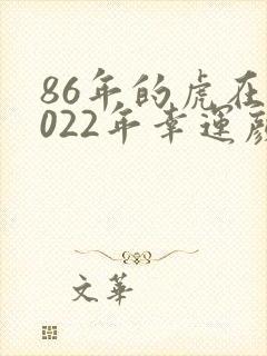 86年的虎在2022年幸运颜色